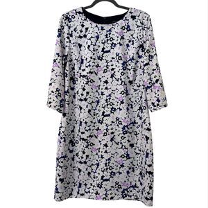 Banana Republic Floral Dress Size 10 Bell Sleeves Lined Career‎ Office Modest